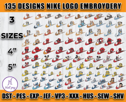 Bundle 135 Designs Nike Logo Embroidery , applique embroidery designs