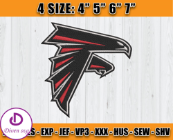Atlanta Falcons Embroidery, NFL Falcons Embroidery, NFL Machine Embroidery Digital, 4 sizes Machine Emb Files-22-Diven