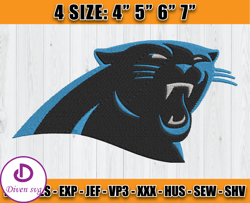 Panthers Embroidery, NFL Panthers Embroidery, NFL Machine Embroidery Digital, 4 sizes Machine Emb Files - 02 Diven
