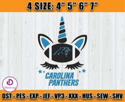 Panthers Embroidery, Unicorn Embroidery, NFL Machine Embroidery Digital, 4 sizes Machine Emb Files -26 Diven