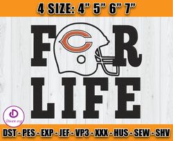 Chicago Bears Embroidery, NFL Chicago Bears Embroidery, NFL Machine Embroidery Digital, 4 sizes Machine Emb Files -10 Di