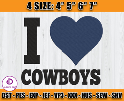 I Love Cowboys Embroidery Design, Dallas Embroidery, Sport Embroidery, Football Embroidery Design, D21 - Diven