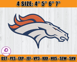 Denver Broncos Logo Embroidery, Broncos Embroidery Design, 4 sizes Machine Emb Files, D1- Diven, D1- Diven