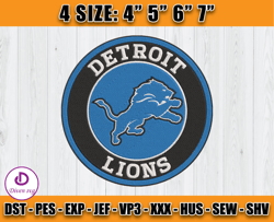 Detroit Lions Logo Embroidery, Detroit Embroidery Design, Embroidery Design files, NFL Team , D4- Diven