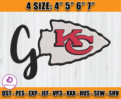 Kansas City Chiefs embroidery design, Kansas City Chiefs embroidery, NFL embroidery, logo sport embroidery, D11- Diven