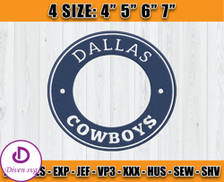 Dallas Cowboys Embroidery Design, Logo NFL Embroidery, Sport Embroidery, Embroidery Patterns, D34 - Conicello