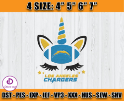 Los Angeles Chargers Logo Embroidery, NFL Sport Embroidery, Embroidery Design files