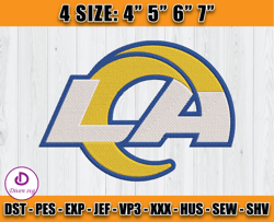 NFL Logo Embroidery Files, NFL Los Angeles Rams, Los Angeles Rams Embroidery Designs, Machine Embroidery