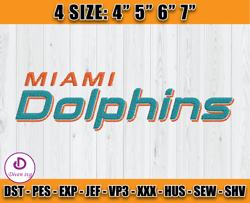 Miami Dolphins Embroidery Pattern, NFL Dolphins Embroidery Designs, NFL Logo Embroidery Files