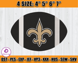 New Orleans Saints Ball embroidery design, Saints embroidery, NFL embroidery, Logo sport embroidery