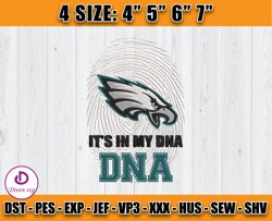 It's My DNA Eagles Embroidery Design, Philadelphia Eagles Embroidery, Football Embroidery Design, NFL Embroidery