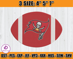 Tampa Bay Buccaneers Ball embroidery design, Buccaneers embroidery, Logo sport embroidery