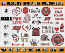 Tampa Bay Buccaneers Football Logo Embroidery Bundle, Bundle NFL Logo Embroidery 30