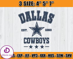 Dallas Cowboys Football Embroidery Design, Brand Embroidery, NFL Embroidery File, Logo Shirt 05