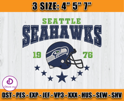 Seattle Seahawks Football Embroidery Design, Brand Embroidery, NFL Embroidery File, Logo Shirt 46