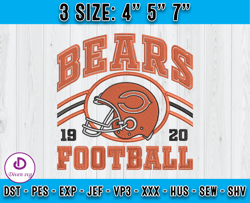 Chicago Bears Football Embroidery Design, Brand Embroidery, NFL Embroidery File, Logo Shirt 68