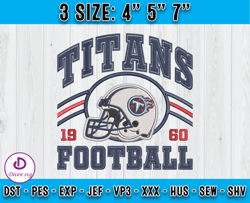 Tennessee Titans Football Embroidery Design, Brand Embroidery, NFL Embroidery File, Logo Shirt 96