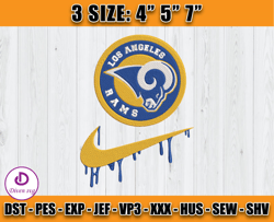 Los Angeles Rams Nike Embroidery Design, Brand Embroidery, NFL Embroidery File, Logo Shirt 135