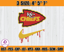 Kansas City Chiefs Nike Embroidery Design, Brand Embroidery, NFL Embroidery File, Logo Shirt 143