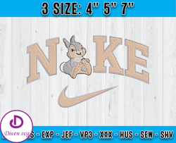Nike Mrs. Rabbit Embroidery, Nike Disney Embroidery, Bambi embroidery file