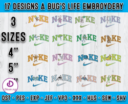 Bundle 17 Designs A Bug's Life Embroidery, applique embroidery designs
