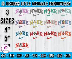 Bundle 13 Design Little Mermaid embroidery, machine embroidery patterns