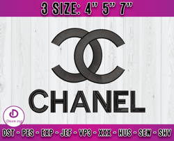 Chanel logo embroidery, logo fashion embroidery, machine embroidery patterns