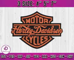 Harley - Davidson embroidery, Harley logo embroidery, embroidery machine