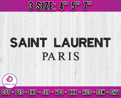 Saint Laurent Paris embroidery, YSL embroidery, logo fashion emboridery