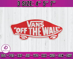 Vans off the wall, vans logo embroidery, logo fashion embroidery