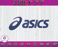 Asics logo embroidery, logo fashion embroidery, embroidery machine