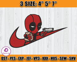 nike deadpool embroidery, nike embroidery, machine embroidery applique design