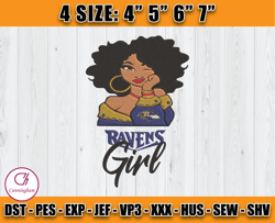Ravens Embroidery, Betty Boop Embroidery, NFL Machine Embroidery Digital, 4 sizes Machine Emb Files -17 - Cunningham