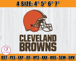 Browns Helmet Embroidery Design, Sport Embroidery, Nfl Embroidery, 4 sizes Machine Emb Files, D1- Cunningham