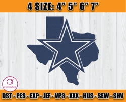 Dallas Cowboys Home State Embroidery, Dallas Embroidery,Texas Embroidery, sport Embroidery, D35 - Cunningham