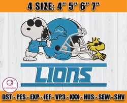 Snoopy Lions Embroidery File, Snoopy Embroidery Design, Lions Logo Embroidery, Embroidery Patterns, D13- Cunningham
