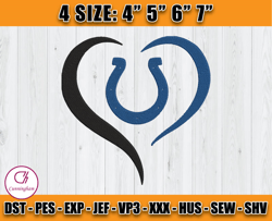 Colts Heart Embroidery, Indianapolis Colts Embroidery, Heart Embroidery Design, Embroidery Design, D14- Cunningham