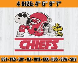 Snoopy Chiefs Embroidery File, Snoopy Embroidery Design, Chiefs Logo Embroidery, Embroidery Patterns, D13- Cunningham