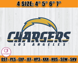 Chargers Logo Embroidery, NFL Team Embroidery, NFL Sport Embroidery, Embroidery Patterns