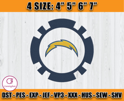 Los Angeles Chargers Logo Embroidery, Chargers Logo Embroidery, Embroidery Patterns, Embroidery Design files