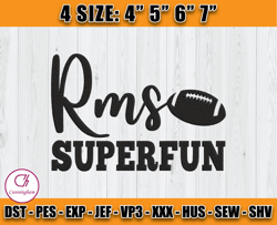 Rams Superfun Embroidery Design, Los Angeles Rams Embroidery, NFL Embroidery Patterns, Sport Embroidery