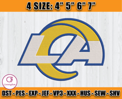 NFL Logo Embroidery Files, NFL Los Angeles Rams, Los Angeles Rams Embroidery Designs, Machine Embroidery