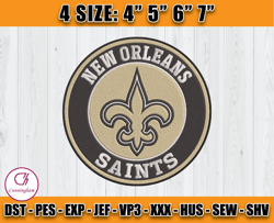 New Orleans Saints Logo Embroidery, Saints Logo Embroidery, Embroidery Patterns, Embroidery Design files