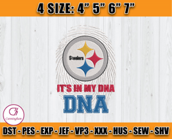 It's My DNA Steelers Embroidery, Pittsburgh Steelers Embroidery, Football Embroidery Design, Embroidery Patterns