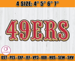 San Francisco 49ers Logo Embroidery, 49ers Logo Embroidery, Embroidery Patterns, Embroidery Design files