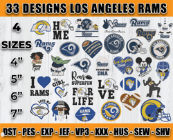 Los Angeles Rams Football Logo Embroidery Bundle, Bundle NFL Logo Embroidery 19
