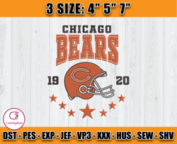 Chicago Bears Football Embroidery Design, Brand Embroidery, NFL Embroidery File, Logo Shirt 36