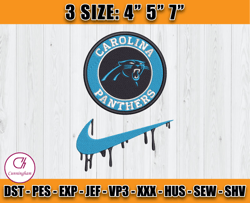 Carolina Panthers Nike Embroidery Design, Brand Embroidery, NFL Embroidery File, Logo Shirt 109