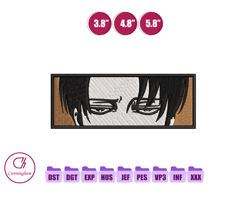 Attack on Titan Anime Embroidery Design, Anime Embroidery Designs 57