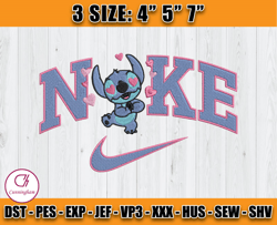 Nike Pink Stitch Embroidery, Disney Nike Machine Embroidery, Anime embroidery